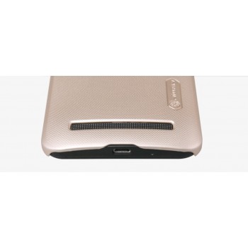 Zenfone 2 Ze500cl deklas auksinis "Nillkin" Frosted Shield  + plevele